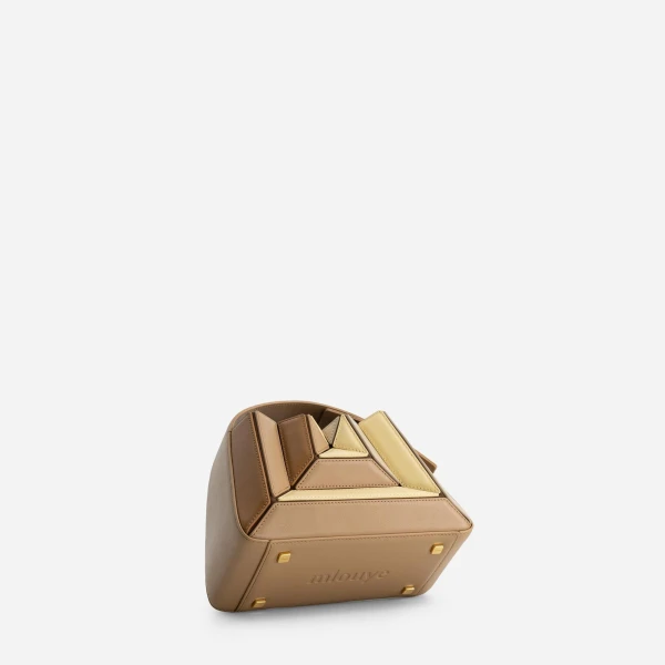 Mlouye Sera Mia - Buttermilk Bag a Architectural Leather Handbag in Brown at  Luxury Handbags Luxury