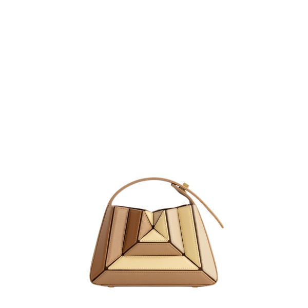 Mlouye Sera Mia - Buttermilk Bag a Architectural Leather Handbag in Brown at  Luxury Handbags Luxury