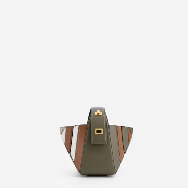Mlouye Sera Mia - Camo Bag a Architectural Leather Handbag in Brown at  Luxury Handbags Luxury
