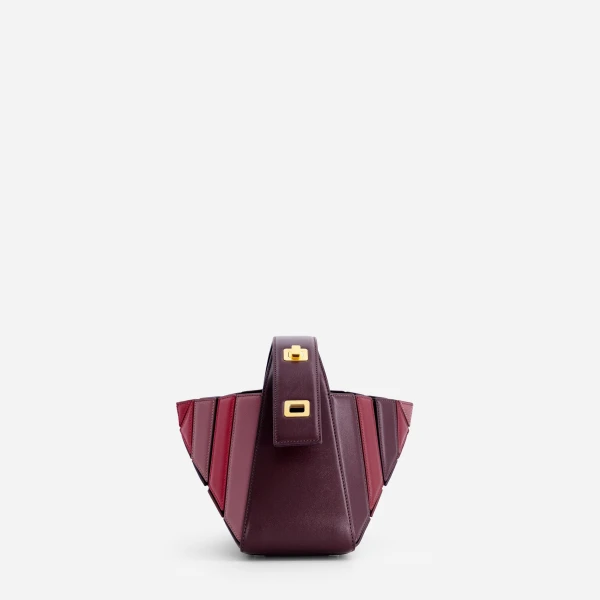 Mlouye Sera Mia - Cranberry Bag a Architectural Leather Handbag in Red at  Luxury Handbags Luxury