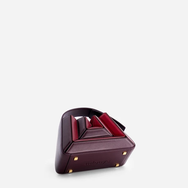 Mlouye Sera Mia - Cranberry Bag a Architectural Leather Handbag in Red at  Luxury Handbags Luxury