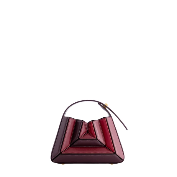 Mlouye Sera Mia - Cranberry Bag a Architectural Leather Handbag in Red at  Luxury Handbags Luxury