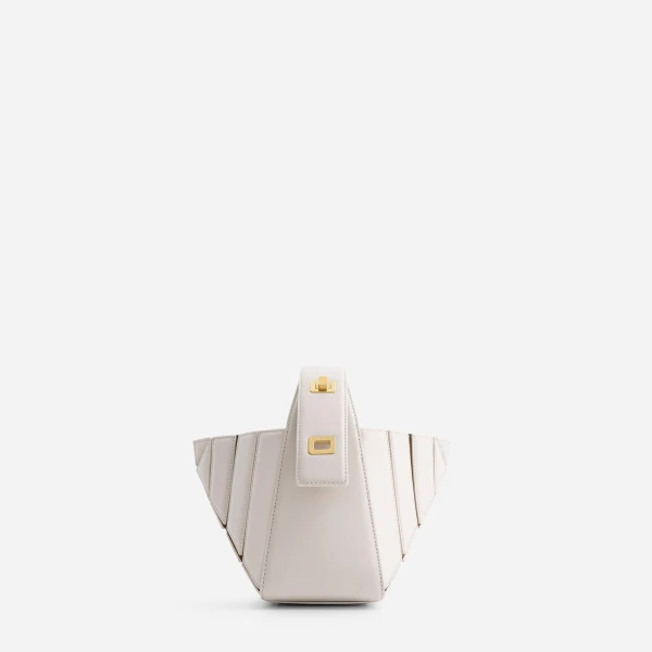 Mlouye Sera Mia - Dove Bag a Architectural Leather Handbag in White at  Luxury Handbags Luxury