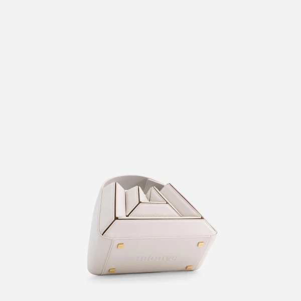 Mlouye Sera Mia - Dove Bag a Architectural Leather Handbag in White at  Luxury Handbags Luxury
