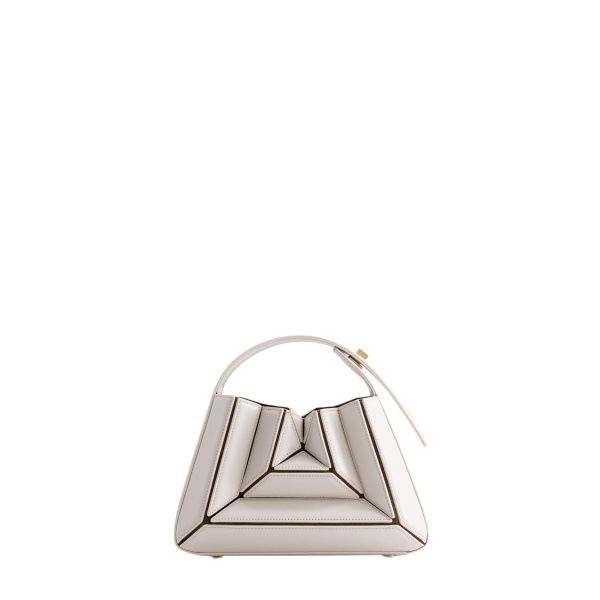 Mlouye Sera Mia - Dove Bag a Architectural Leather Handbag in White at  Luxury Handbags Luxury