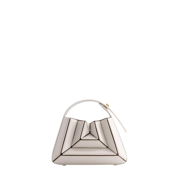Mlouye Sera Mia - Dove Bag a Architectural Leather Handbag in White at  Luxury Handbags Luxury