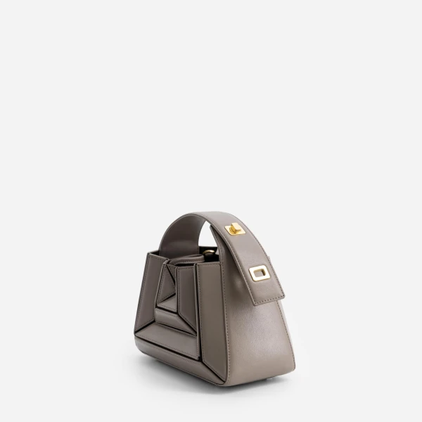 Mlouye Sera Mia - Earth Bag a Architectural Leather Handbag in Brown at  Luxury Handbags Luxury