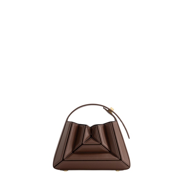 Mlouye Sera Mia - Espresso Bag a Architectural Leather Handbag in Brown at  Luxury Handbags Luxury