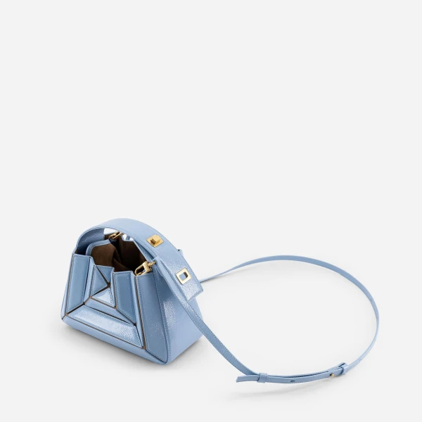 Mlouye Sera Mia - Mermaid Blue Bag a Architectural Leather Handbag in Blue at  Luxury Handbags Luxury