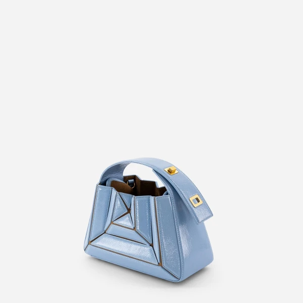Mlouye Sera Mia - Mermaid Blue Bag a Architectural Leather Handbag in Blue at  Luxury Handbags Luxury