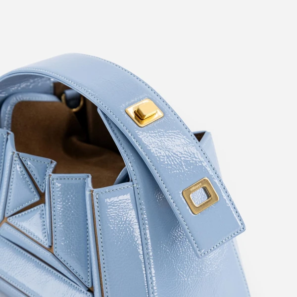 Mlouye Sera Mia - Mermaid Blue Bag a Architectural Leather Handbag in Blue at  Luxury Handbags Luxury