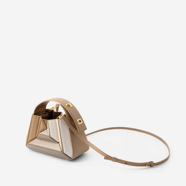 Mlouye Sera Mia - Milky Bag a Architectural Leather Handbag in Brown at  Luxury Handbags Luxury