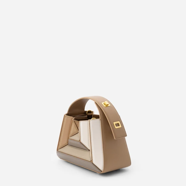 Mlouye Sera Mia - Milky Bag a Architectural Leather Handbag in Brown at  Luxury Handbags Luxury