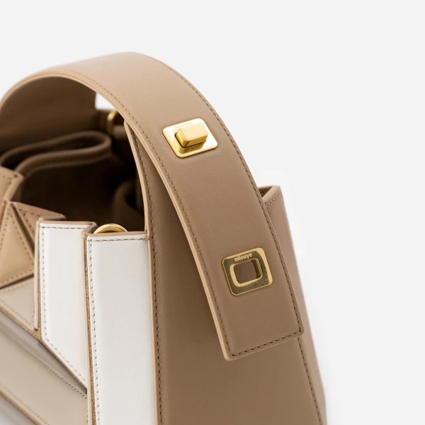 Mlouye Sera Mia - Milky Bag a Architectural Leather Handbag in Brown at  Luxury Handbags Luxury