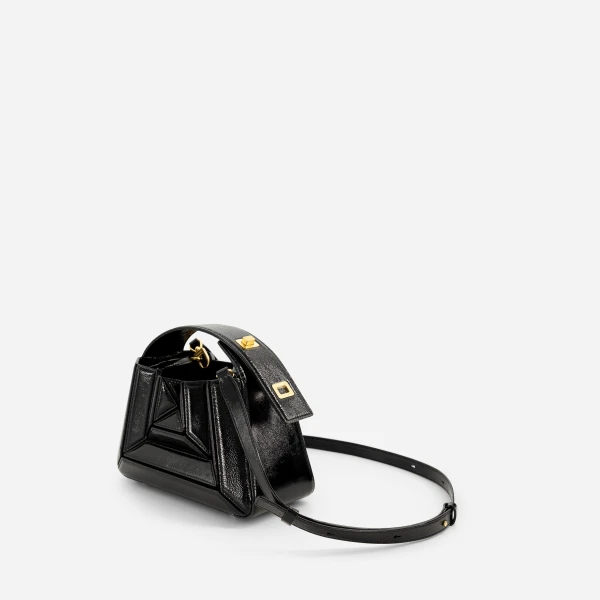 Mlouye Sera Mia - Naplak Black Bag a Architectural Leather Handbag in Black at  Luxury Handbags Luxury