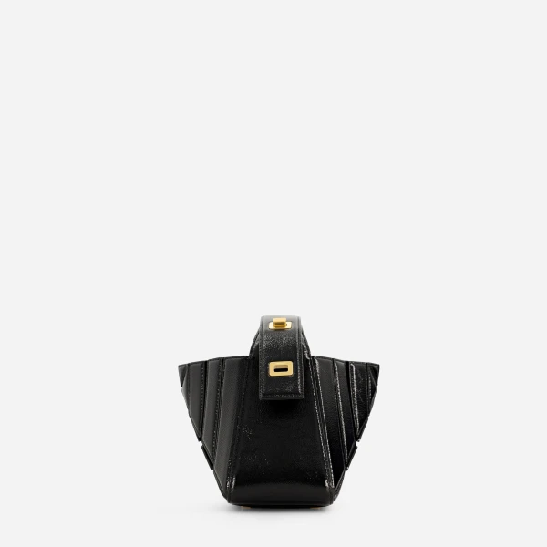 Mlouye Sera Mia - Naplak Black Bag a Architectural Leather Handbag in Black at  Luxury Handbags Luxury