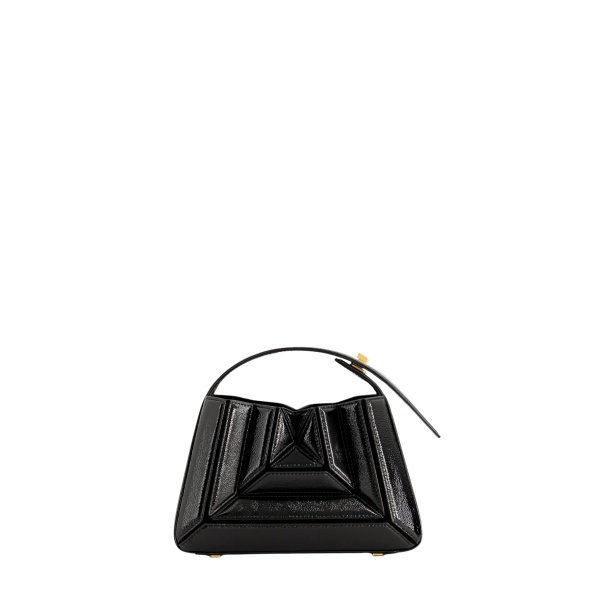 Mlouye Sera Mia - Naplak Black Bag a Architectural Leather Handbag in Black at  Luxury Handbags Luxury