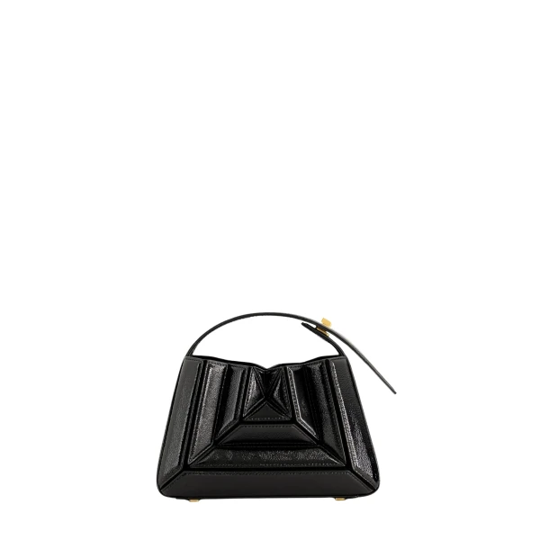 Mlouye Sera Mia - Naplak Black Bag a Architectural Leather Handbag in Black at  Luxury Handbags Luxury