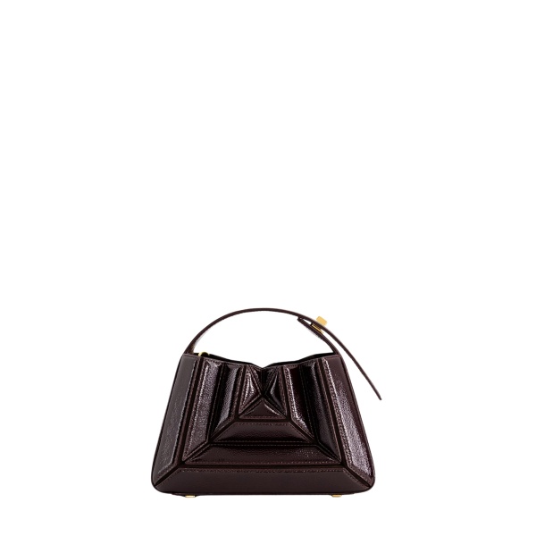 Mlouye Sera Mia - Naplak Bordeaux Bag a Architectural Leather Handbag in Red at  Luxury Handbags Luxury