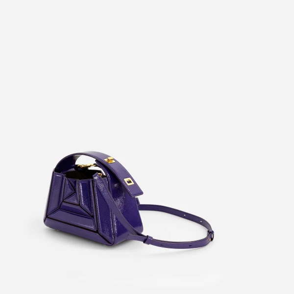 Mlouye Sera Mia - Naplak Purple Bag a Architectural Leather Handbag in Purple at  Luxury Handbags Luxury