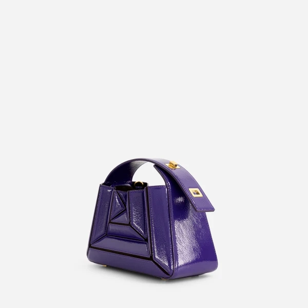 Mlouye Sera Mia - Naplak Purple Bag a Architectural Leather Handbag in Purple at  Luxury Handbags Luxury