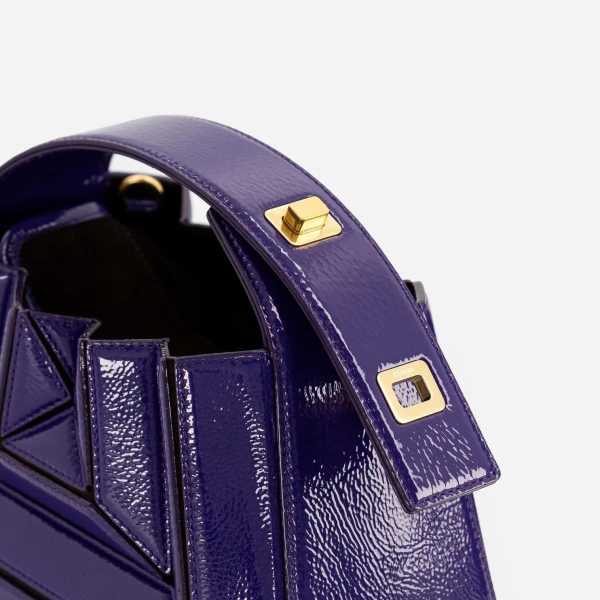 Mlouye Sera Mia - Naplak Purple Bag a Architectural Leather Handbag in Purple at  Luxury Handbags Luxury