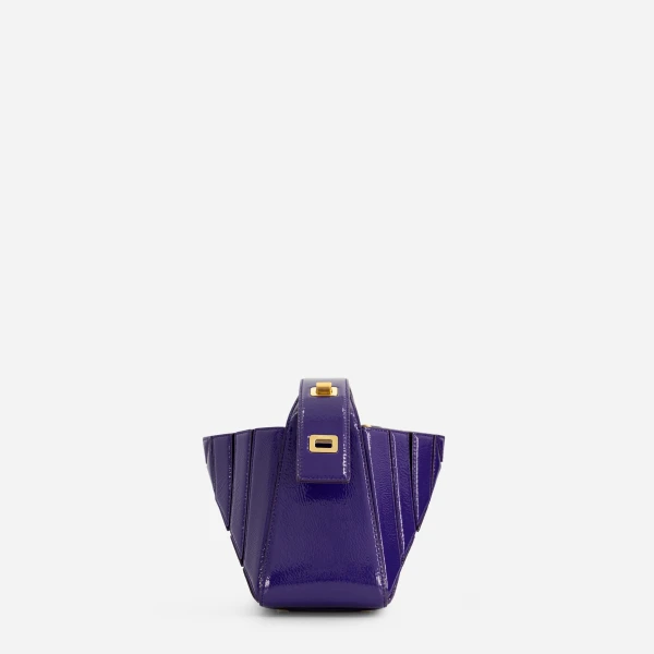 Mlouye Sera Mia - Naplak Purple Bag a Architectural Leather Handbag in Purple at  Luxury Handbags Luxury