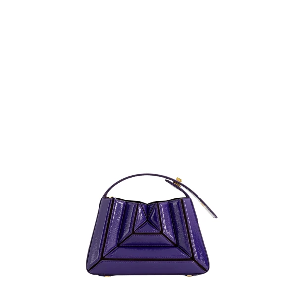 Mlouye Sera Mia - Naplak Purple Bag a Architectural Leather Handbag in Purple at  Luxury Handbags Luxury