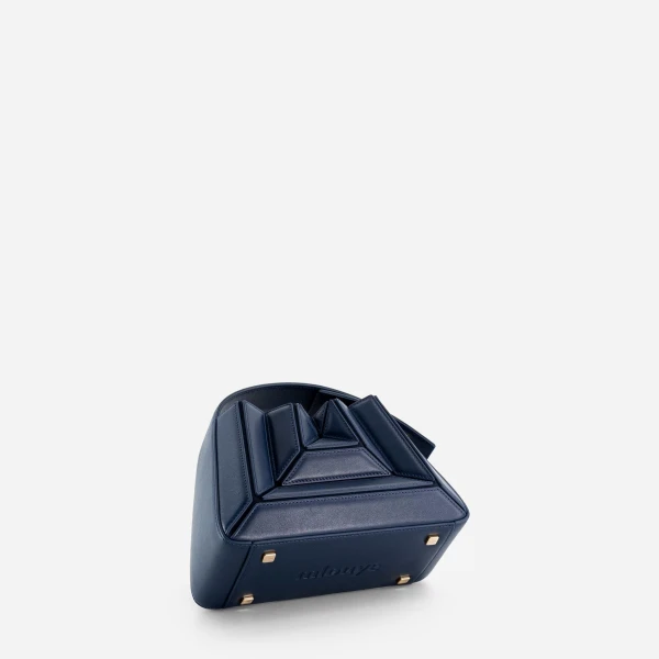 Mlouye Sera Mia - Navy Bag a Architectural Leather Handbag in Blue at  Luxury Handbags Luxury