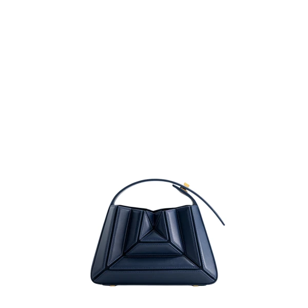 Mlouye Sera Mia - Navy Bag a Architectural Leather Handbag in Blue at  Luxury Handbags Luxury