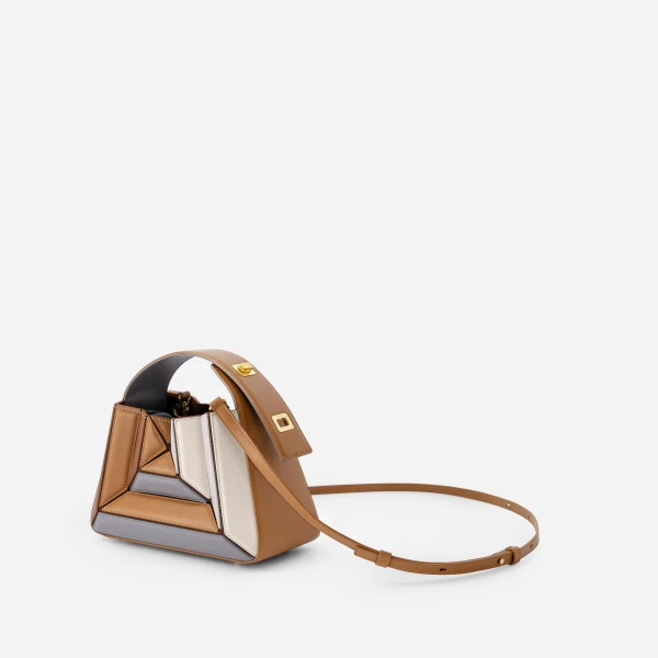 Mlouye Sera Mia - Rusty Bag a Architectural Leather Handbag in Multicolour at  Luxury Handbags Luxury