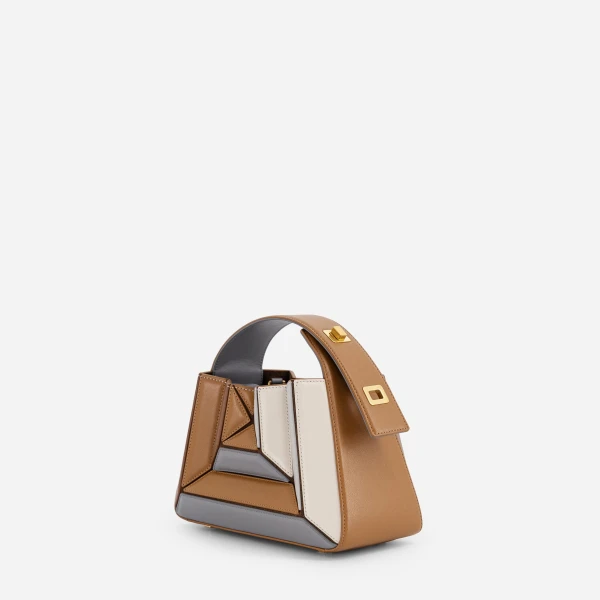 Mlouye Sera Mia - Rusty Bag a Architectural Leather Handbag in Multicolour at  Luxury Handbags Luxury