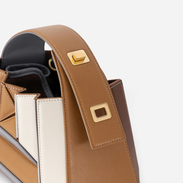 Mlouye Sera Mia - Rusty Bag a Architectural Leather Handbag in Multicolour at  Luxury Handbags Luxury
