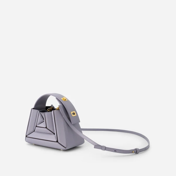 Mlouye Sera Mia - Smoky Plum Bag a Architectural Leather Handbag in Purple at  Luxury Handbags Luxury