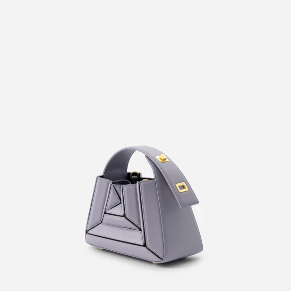 Mlouye Sera Mia - Smoky Plum Bag a Architectural Leather Handbag in Purple at  Luxury Handbags Luxury