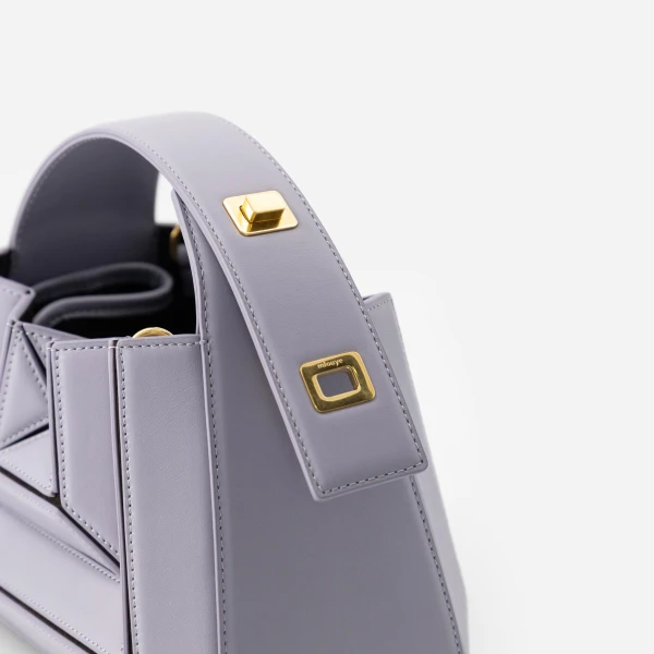 Mlouye Sera Mia - Smoky Plum Bag a Architectural Leather Handbag in Purple at  Luxury Handbags Luxury