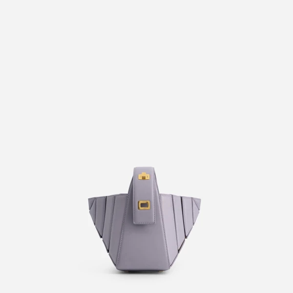 Mlouye Sera Mia - Smoky Plum Bag a Architectural Leather Handbag in Purple at  Luxury Handbags Luxury