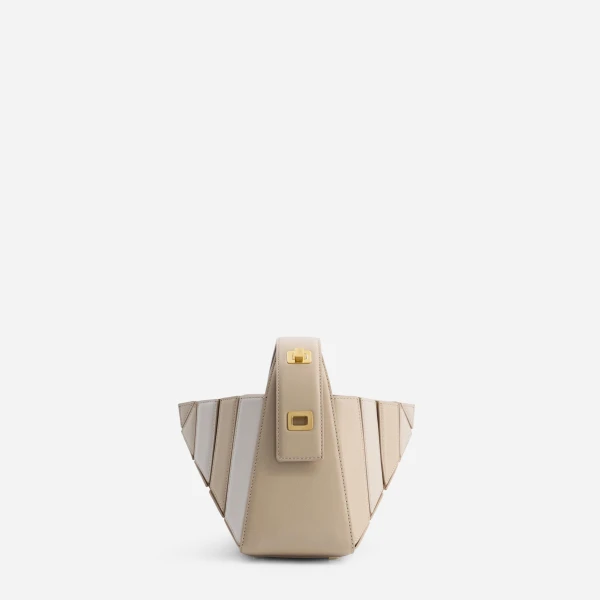 Mlouye Sera Mia - Vanilla Bag a Architectural Leather Handbag in Beige at  Luxury Handbags Luxury