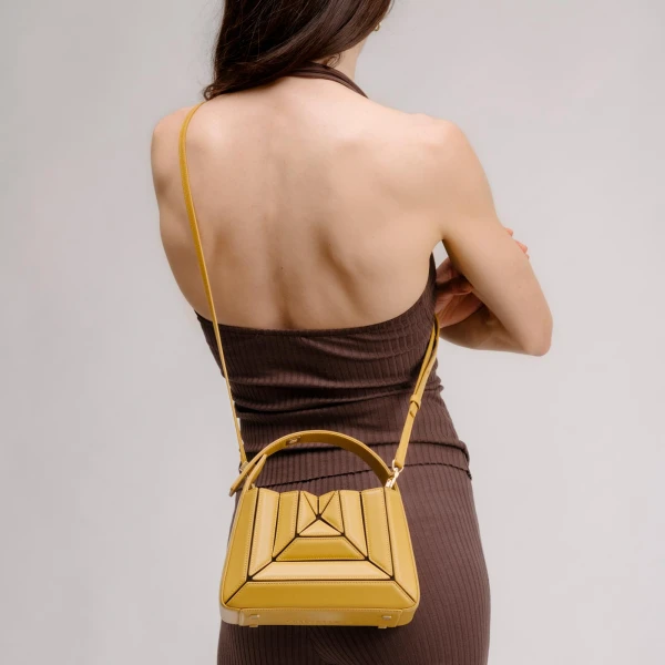 Mlouye Sera Mia - Cranberry Bag a Architectural Leather Handbag in Red at  Luxury Handbags Luxury