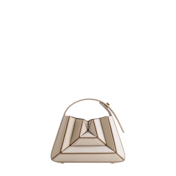 Mlouye Sera Mia - Vanilla Bag a Architectural Leather Handbag in Beige at  Luxury Handbags Luxury