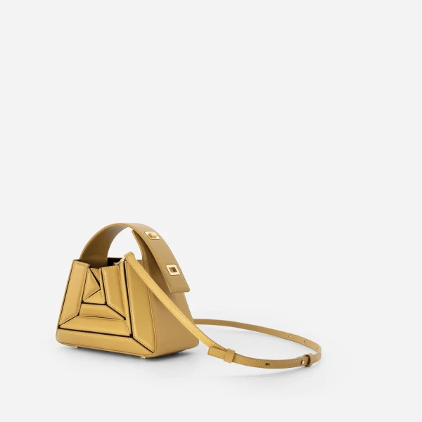 Mlouye Sera Mia - Vintage Yellow Bag a Architectural Leather Handbag in Yellow at  Luxury Handbags Luxury