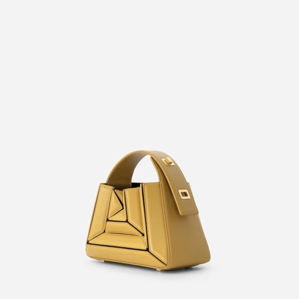 Mlouye Sera Mia - Vintage Yellow Bag a Architectural Leather Handbag in Yellow at  Luxury Handbags Luxury