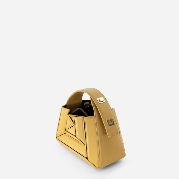Mlouye Sera Mia - Vintage Yellow Bag a Architectural Leather Handbag in Yellow at  Luxury Handbags Luxury