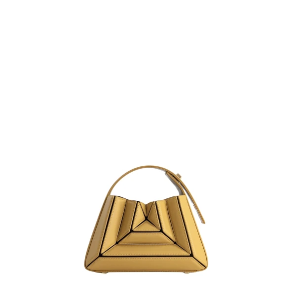 Mlouye Sera Mia - Vintage Yellow Bag a Architectural Leather Handbag in Yellow at  Luxury Handbags Luxury