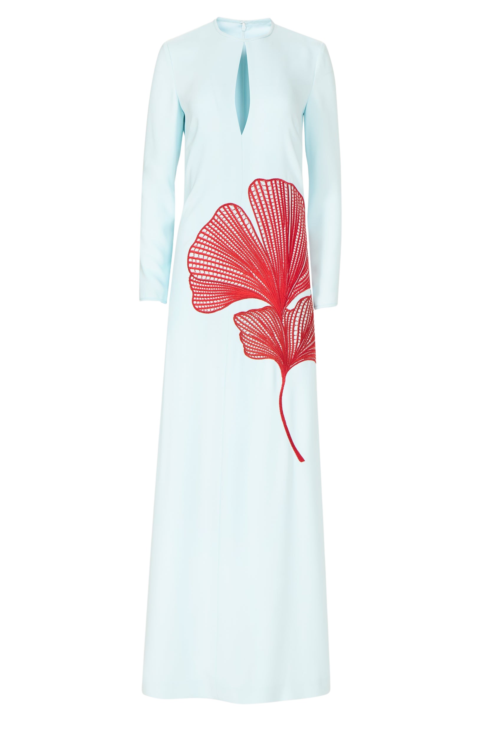Costarellos Adeline Crepe Keyhole Gown
