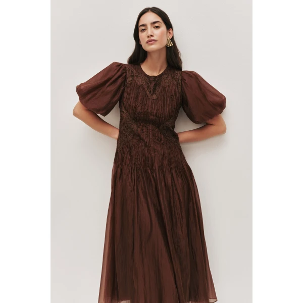 Ophelia Lace Midi Dress
