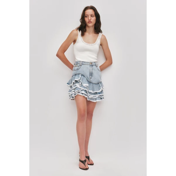 Tia Ruffle Mini Skirt