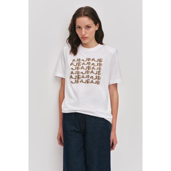Alive Embellished Logo Tee