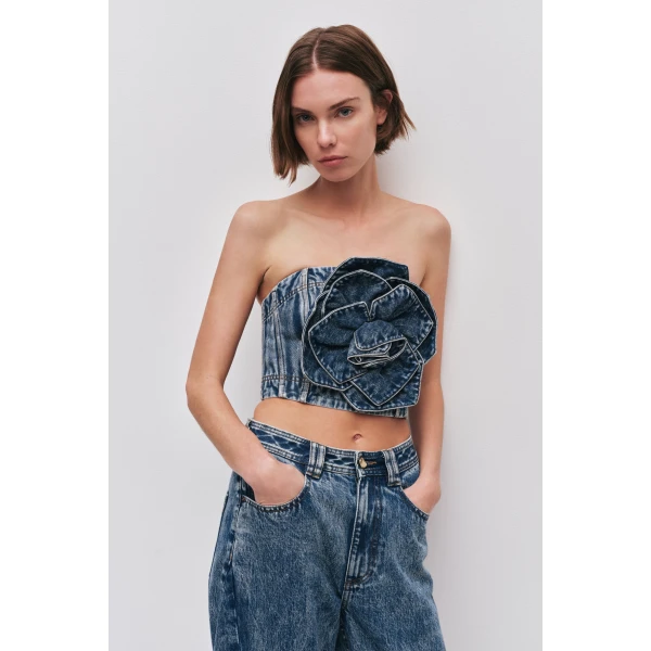 Angelina Denim Bustier