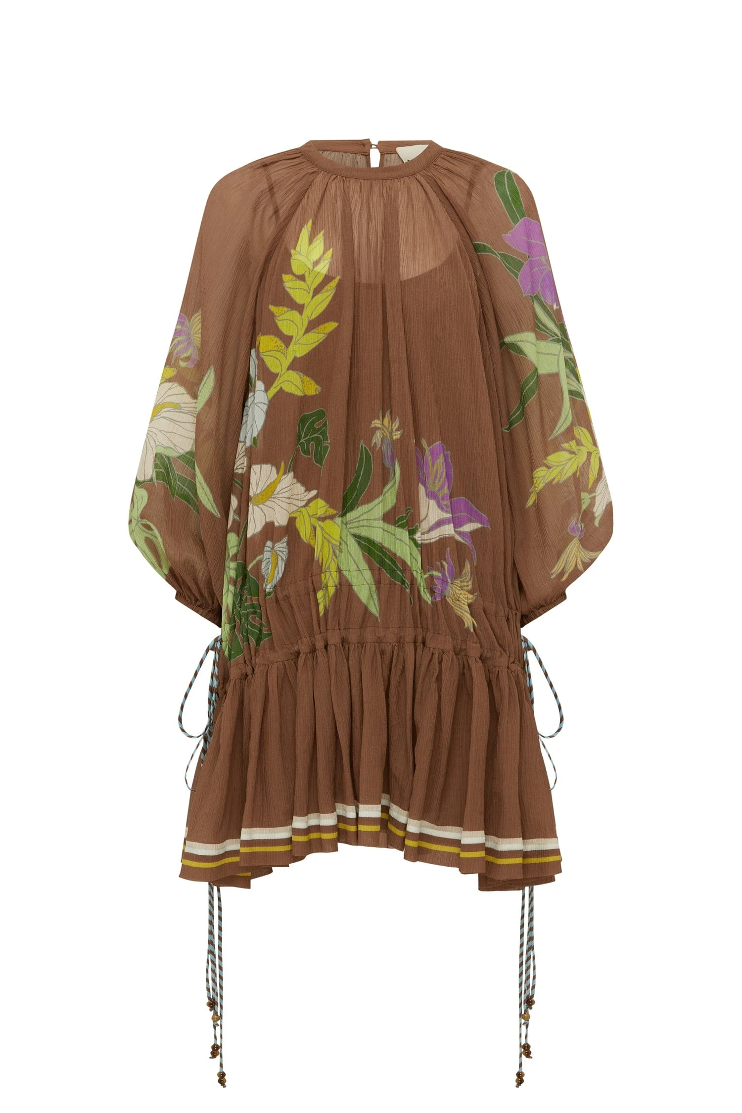Alfie Ruched Mini Dress by Alemais - Dresses Alemais Alfie Ruched Mini Dress Sustainable Dresses with Alemais print - Luxury Handbags Australian Designer